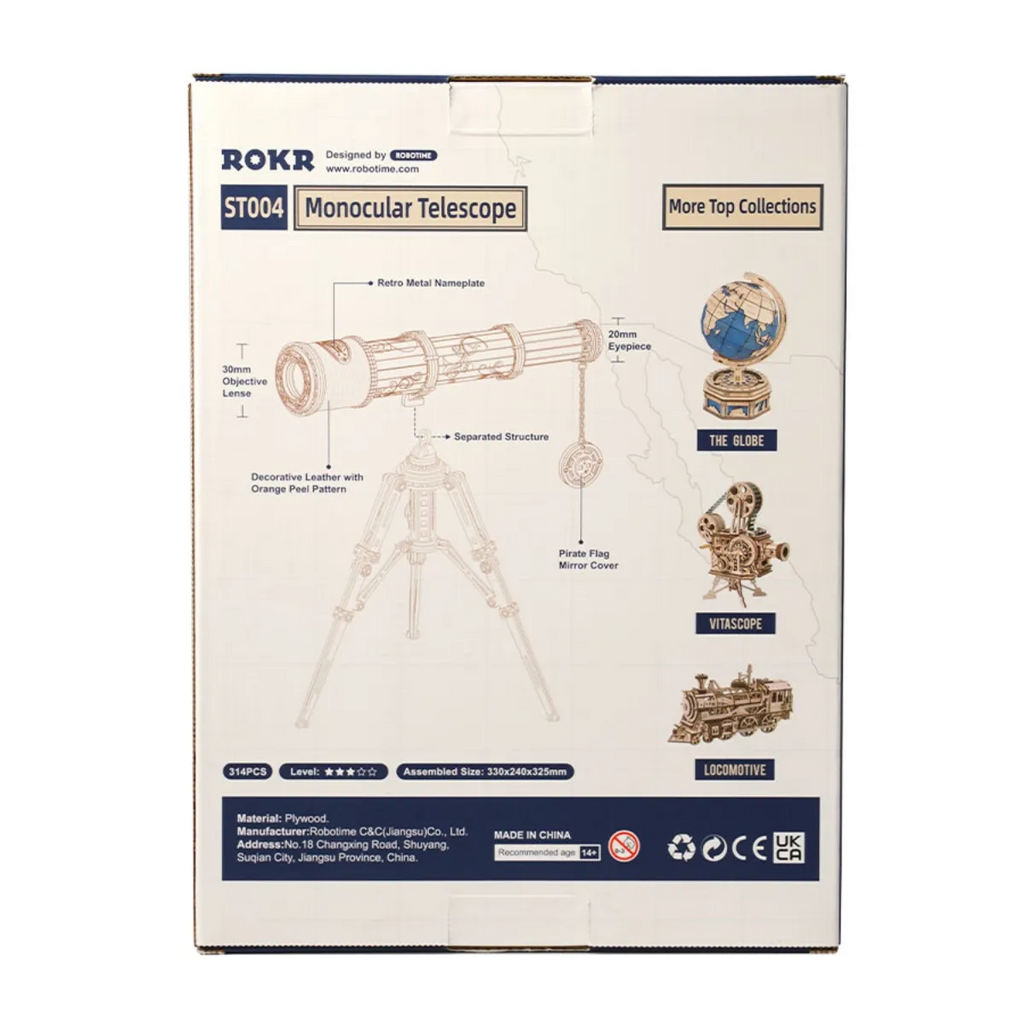 Monocular telescope 3D Wooden Puzzle