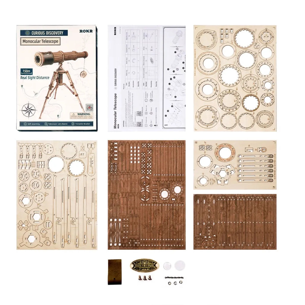 Monocular telescope 3D Wooden Puzzle