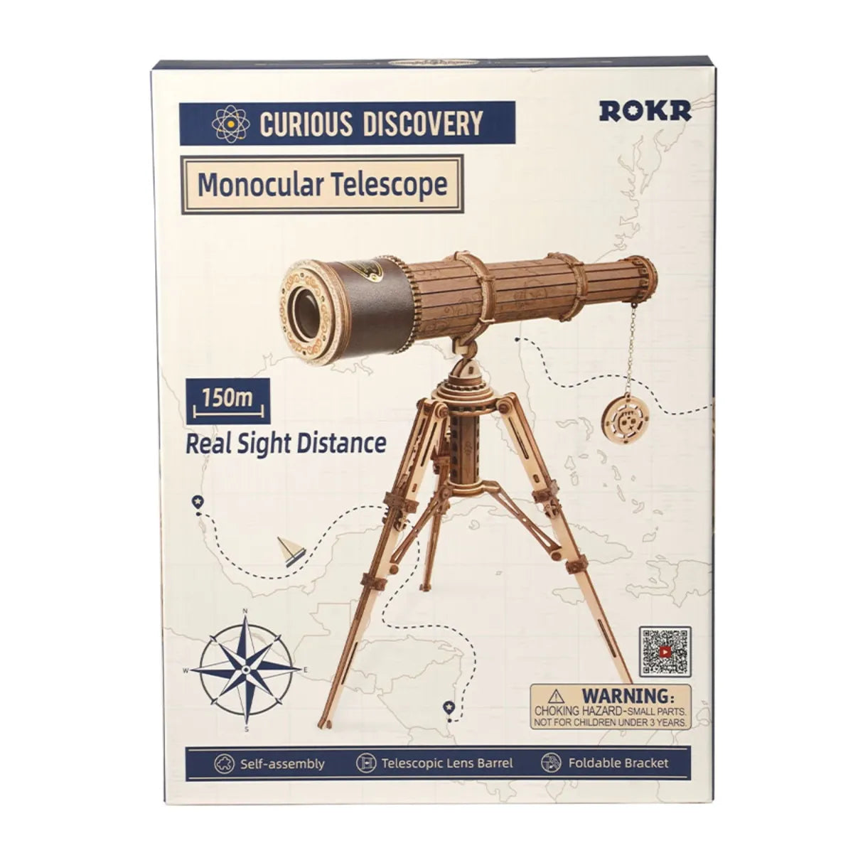 Monocular telescope 3D Wooden Puzzle