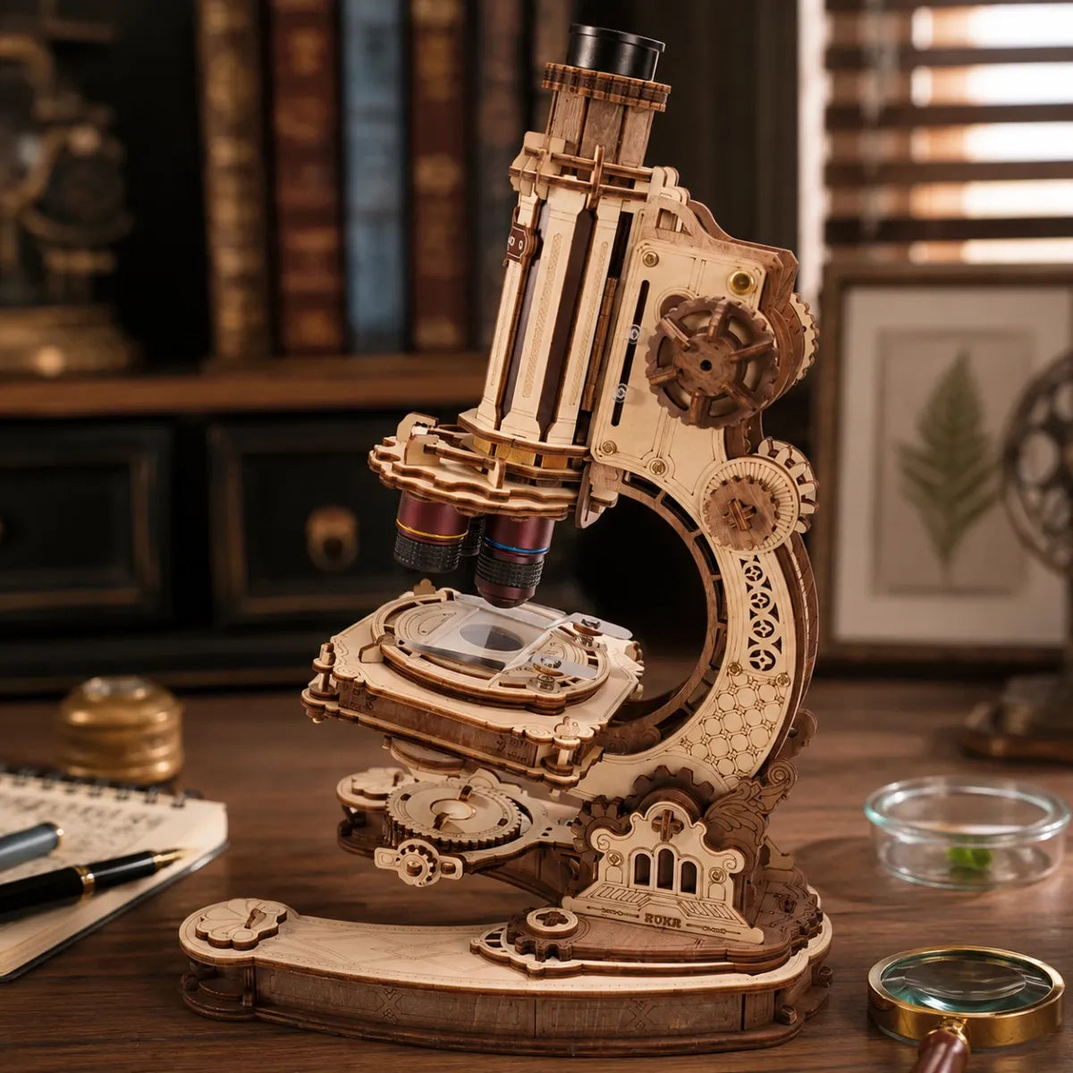 Microscope Mechanical Wooden 3D Puzzle