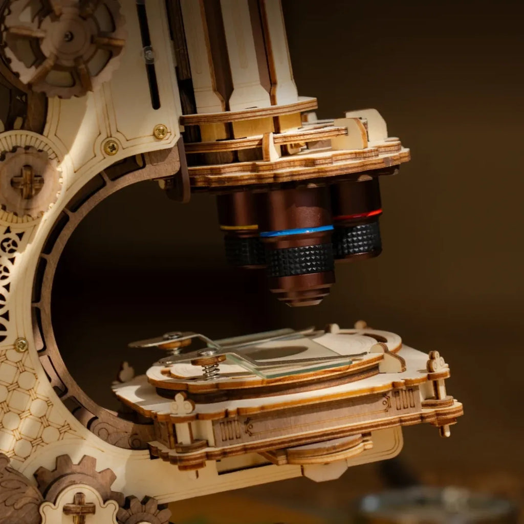 Microscope Mechanical Wooden 3D Puzzle