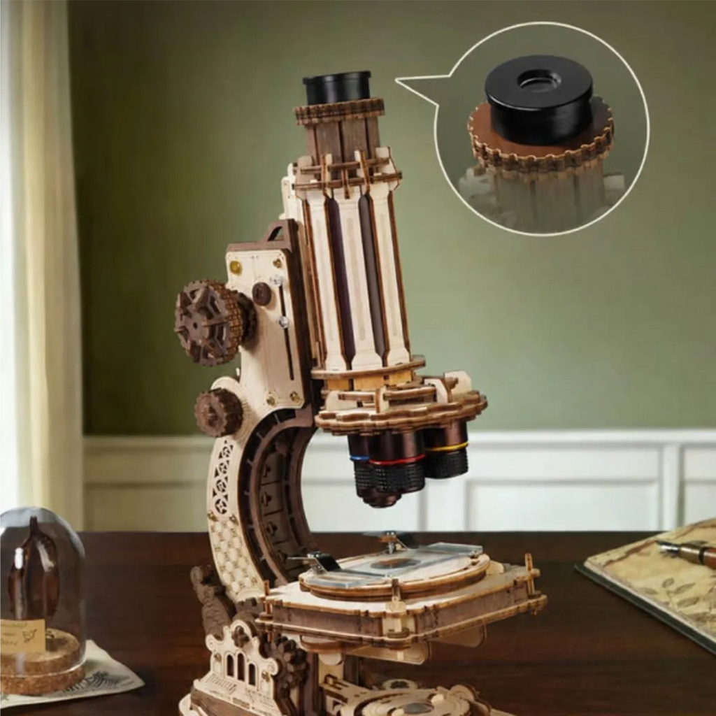 Microscope Mechanical Wooden 3D Puzzle