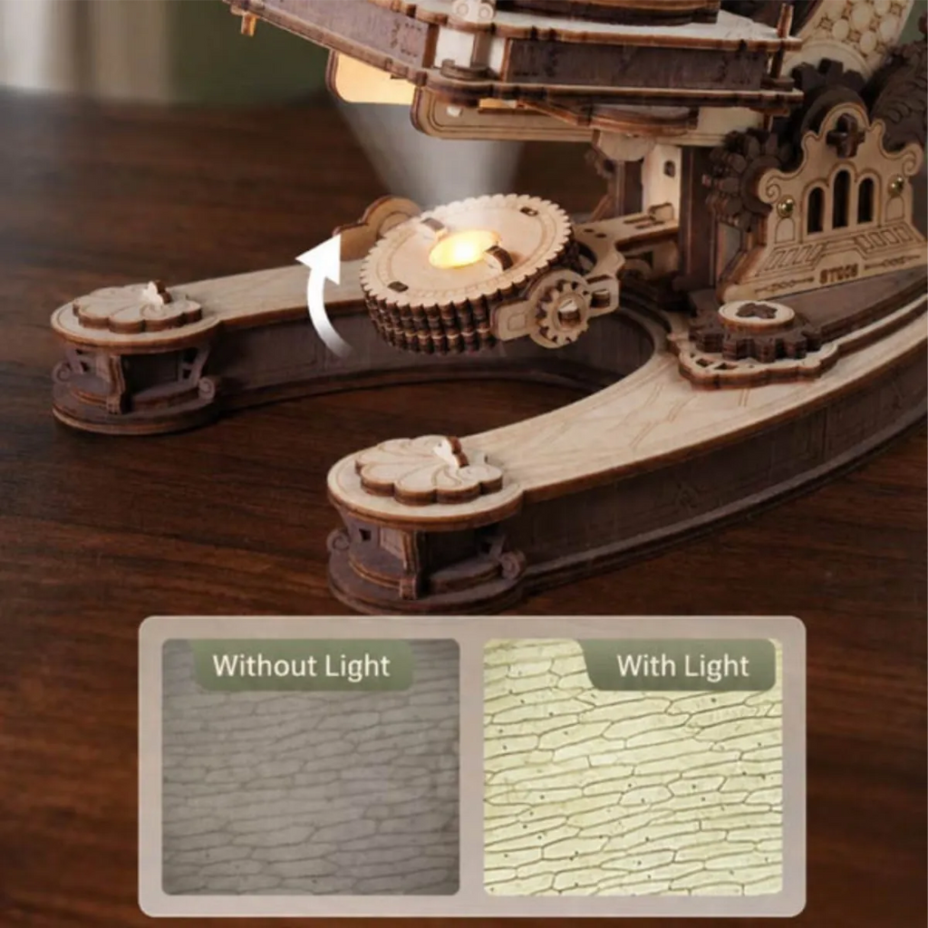 Microscope Mechanical Wooden 3D Puzzle