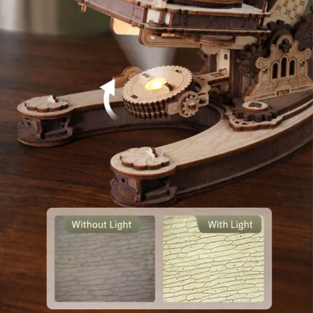 Microscope Mechanical Wooden 3D Puzzle