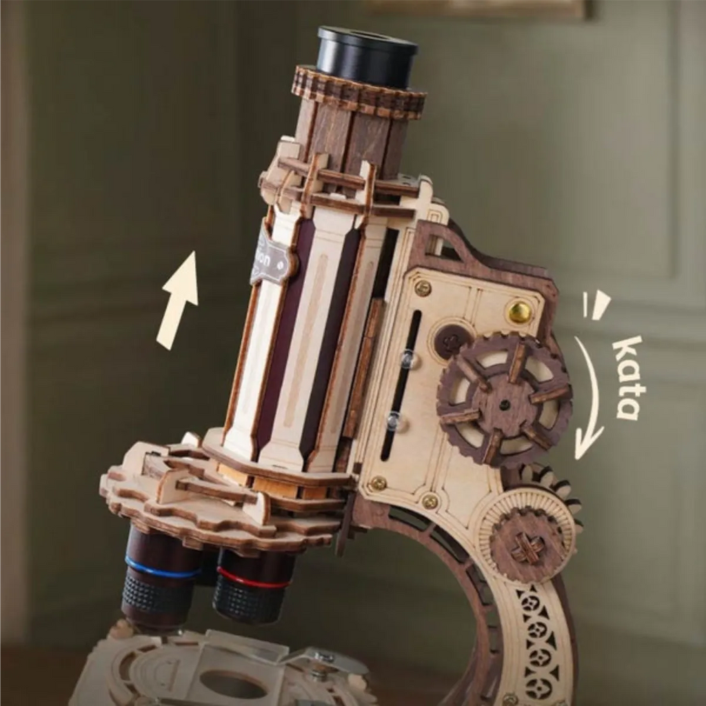 Microscope Mechanical Wooden 3D Puzzle