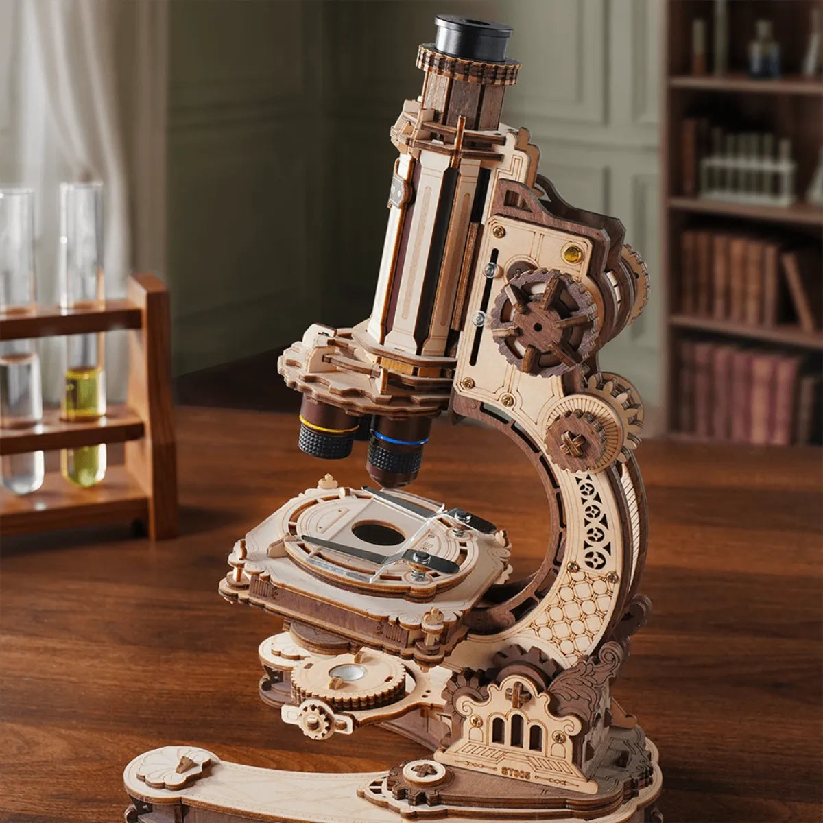Microscope Mechanical Wooden 3D Puzzle