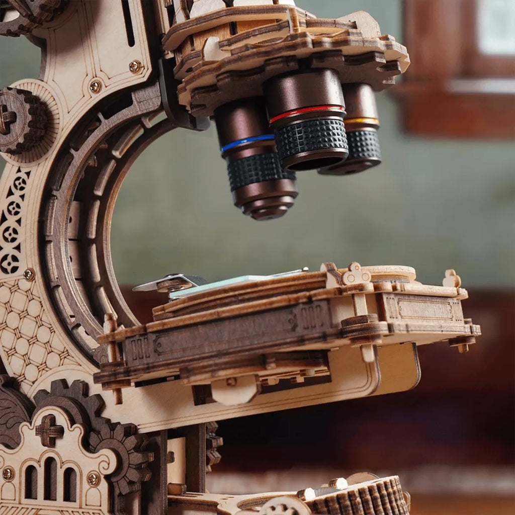 Microscope Mechanical Wooden 3D Puzzle
