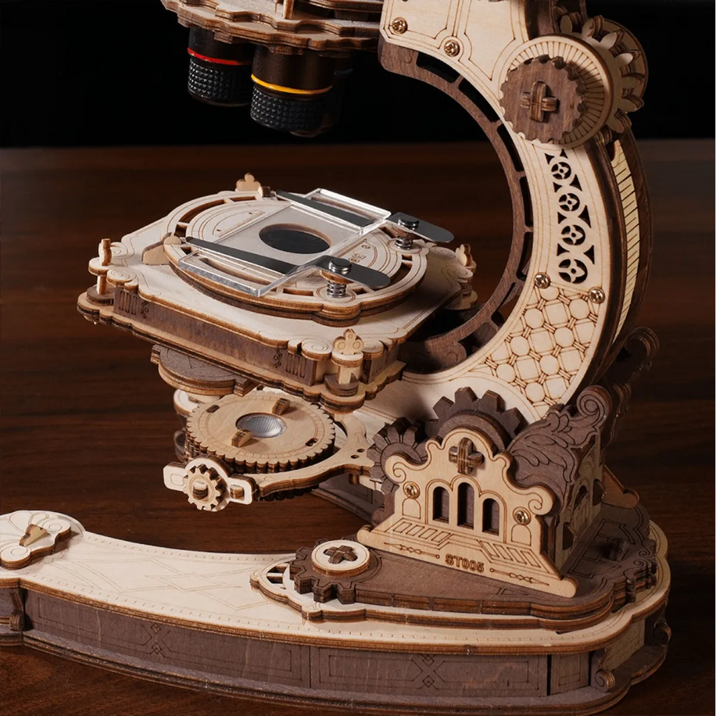 Microscope Mechanical Wooden 3D Puzzle