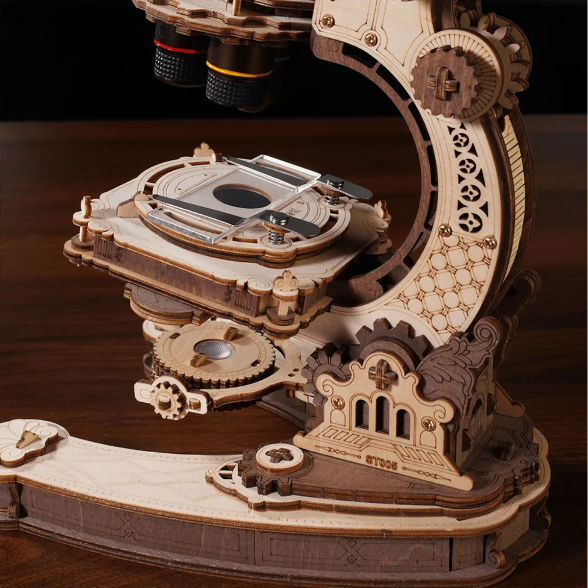 Microscope Mechanical Wooden 3D Puzzle