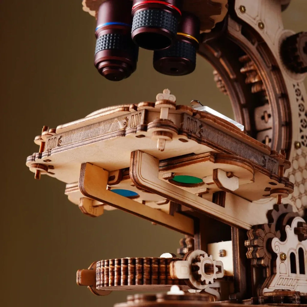 Microscope Mechanical Wooden 3D Puzzle