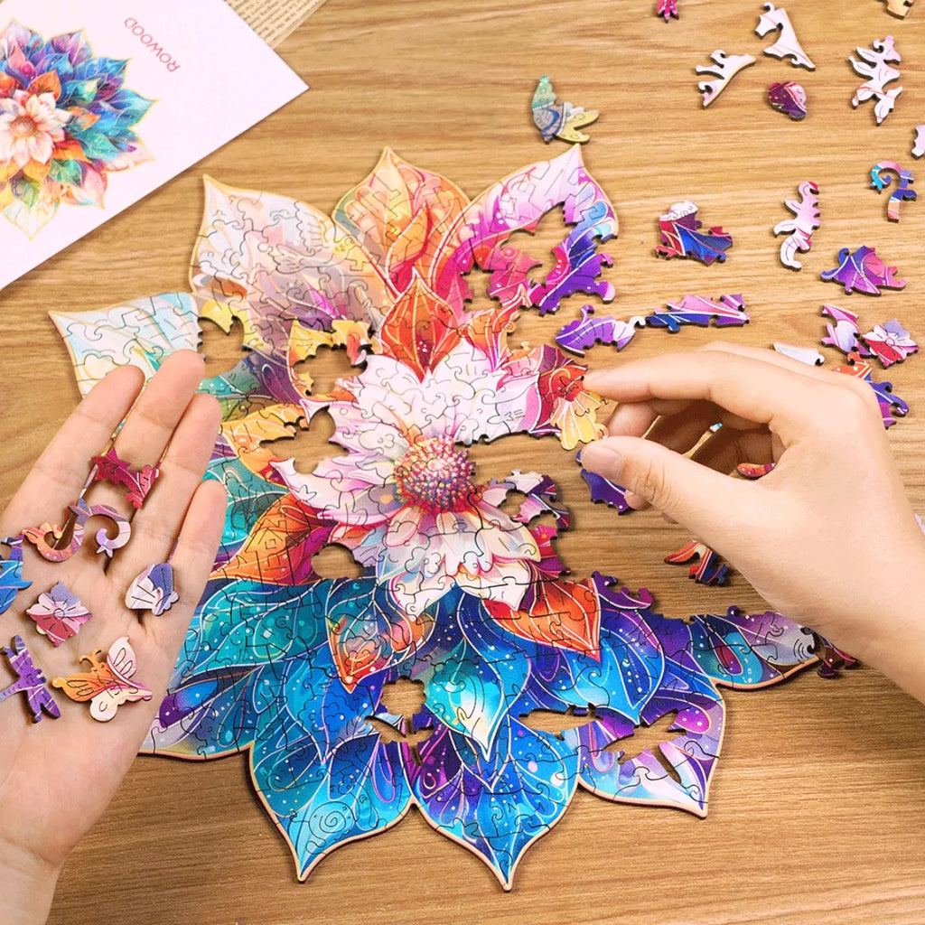Mystic Mandala Wooden Jigsaw Puzzle