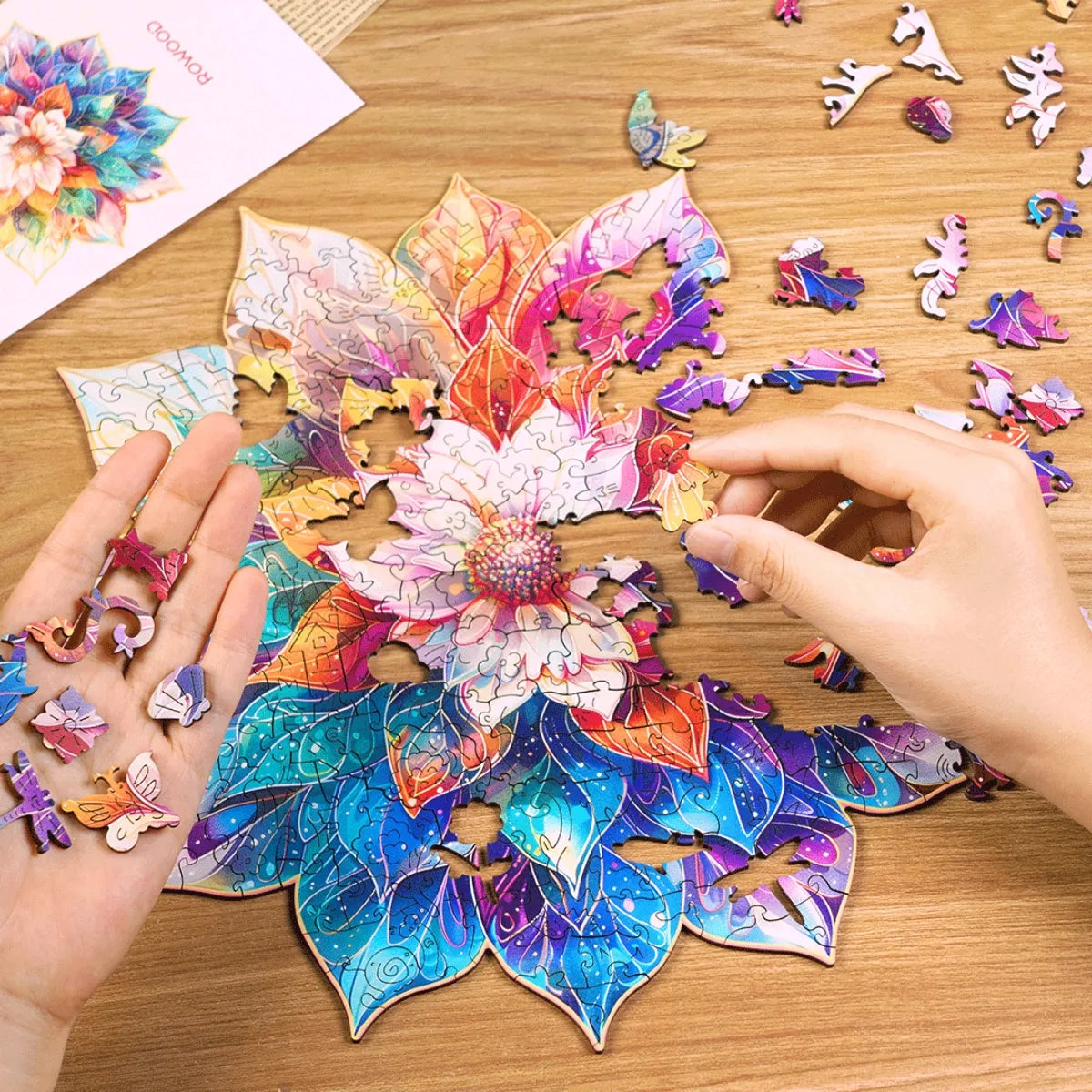 Mystic Mandala Wooden Jigsaw Puzzle
