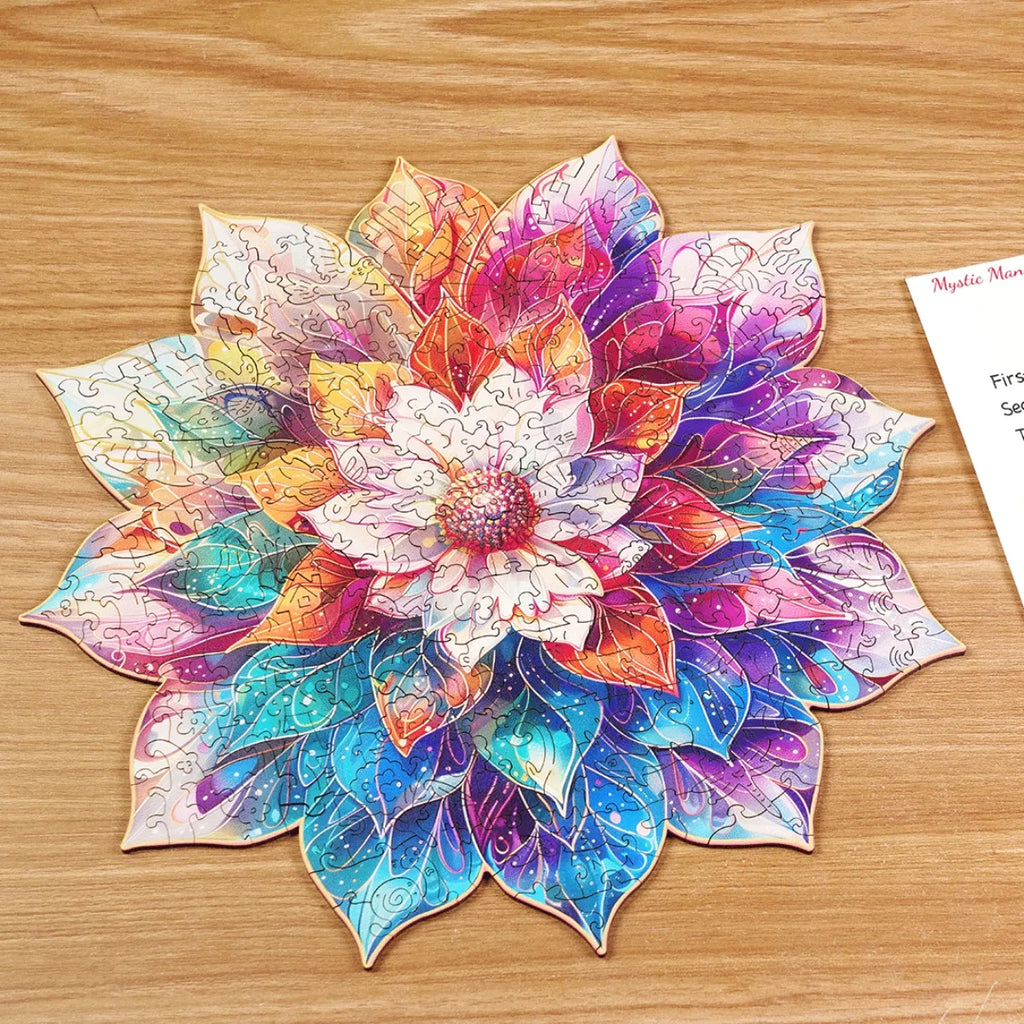 Mystic Mandala Wooden Jigsaw Puzzle