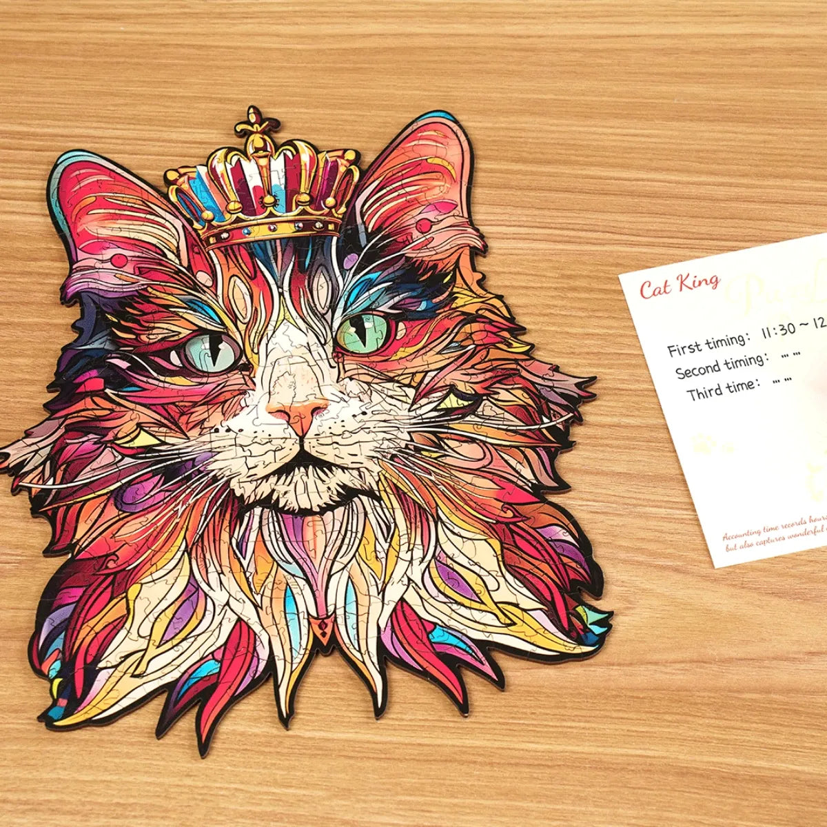 Cat King Wooden Jigsaw Puzzle