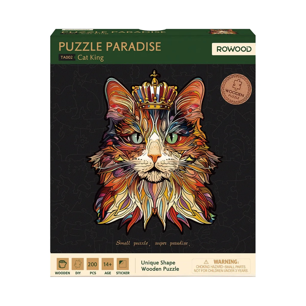 Cat King Wooden Jigsaw Puzzle
