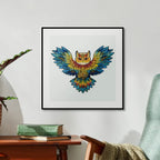 Owl Colorful Wooden Jigsaw Puzzle