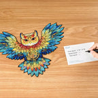 Owl Colorful Wooden Jigsaw Puzzle