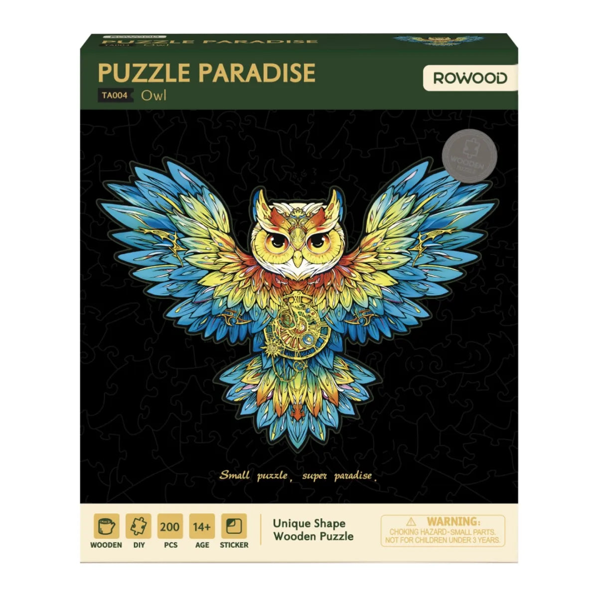 Owl Colorful Wooden Jigsaw Puzzle