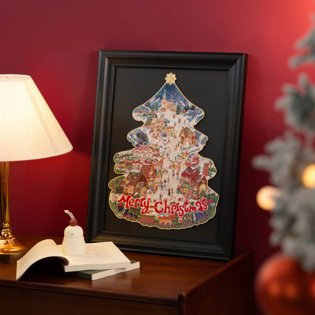 Christmas Town Wooden Jigsaw Puzzle