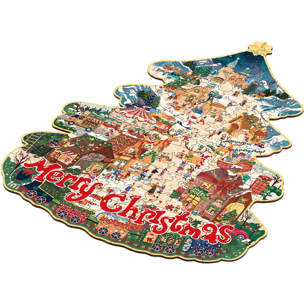 Christmas Town Wooden Jigsaw Puzzle