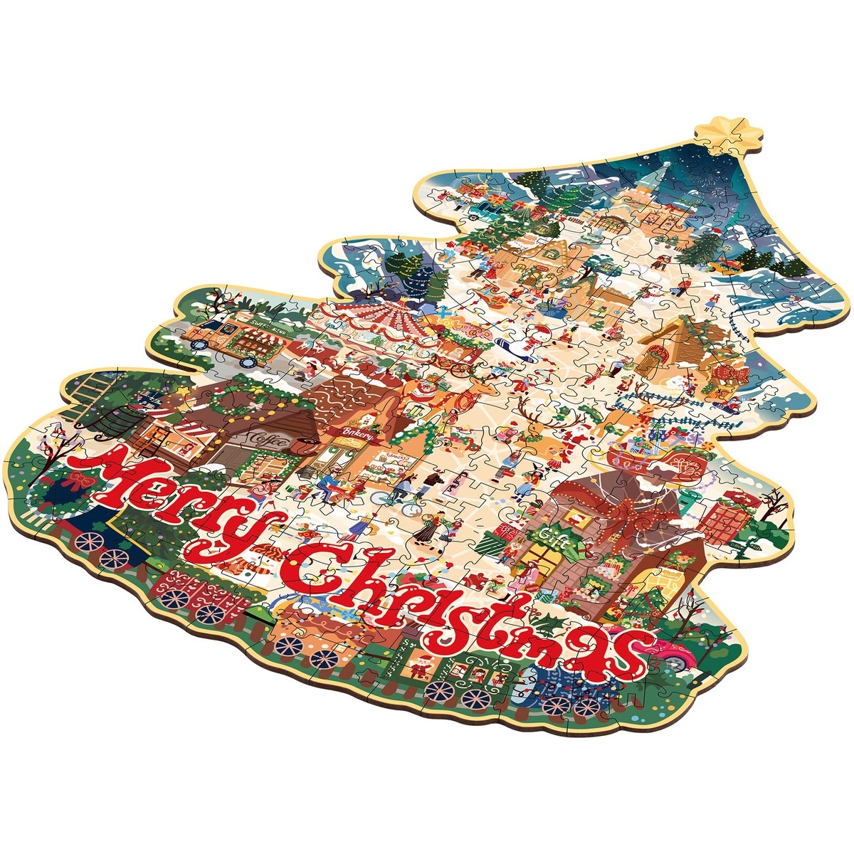 Christmas Town Wooden Jigsaw Puzzle
