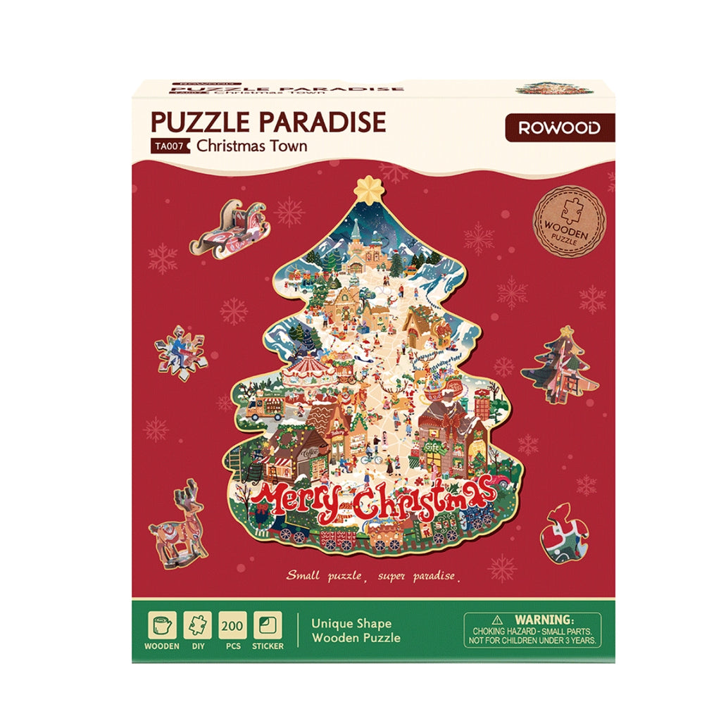 Christmas Town Wooden Jigsaw Puzzle