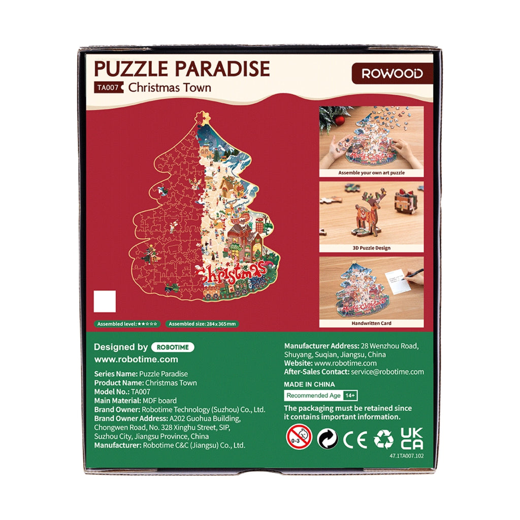 Christmas Town Wooden Jigsaw Puzzle
