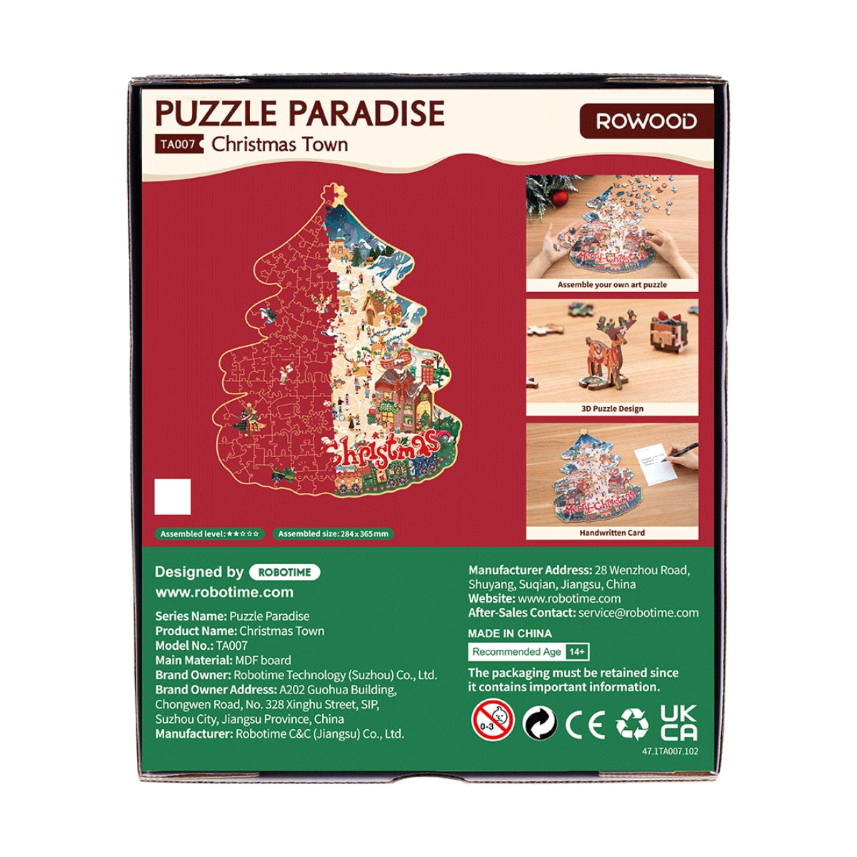 Christmas Town Wooden Jigsaw Puzzle