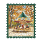 Golden Autumn Carousel Wooden Jigsaw Puzzle