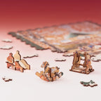 Golden Autumn Carousel Wooden Jigsaw Puzzle