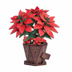 Poinsettia DIY 3D Wooden Flower Bouquet Puzzle