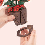 Poinsettia DIY 3D Wooden Flower Bouquet Puzzle