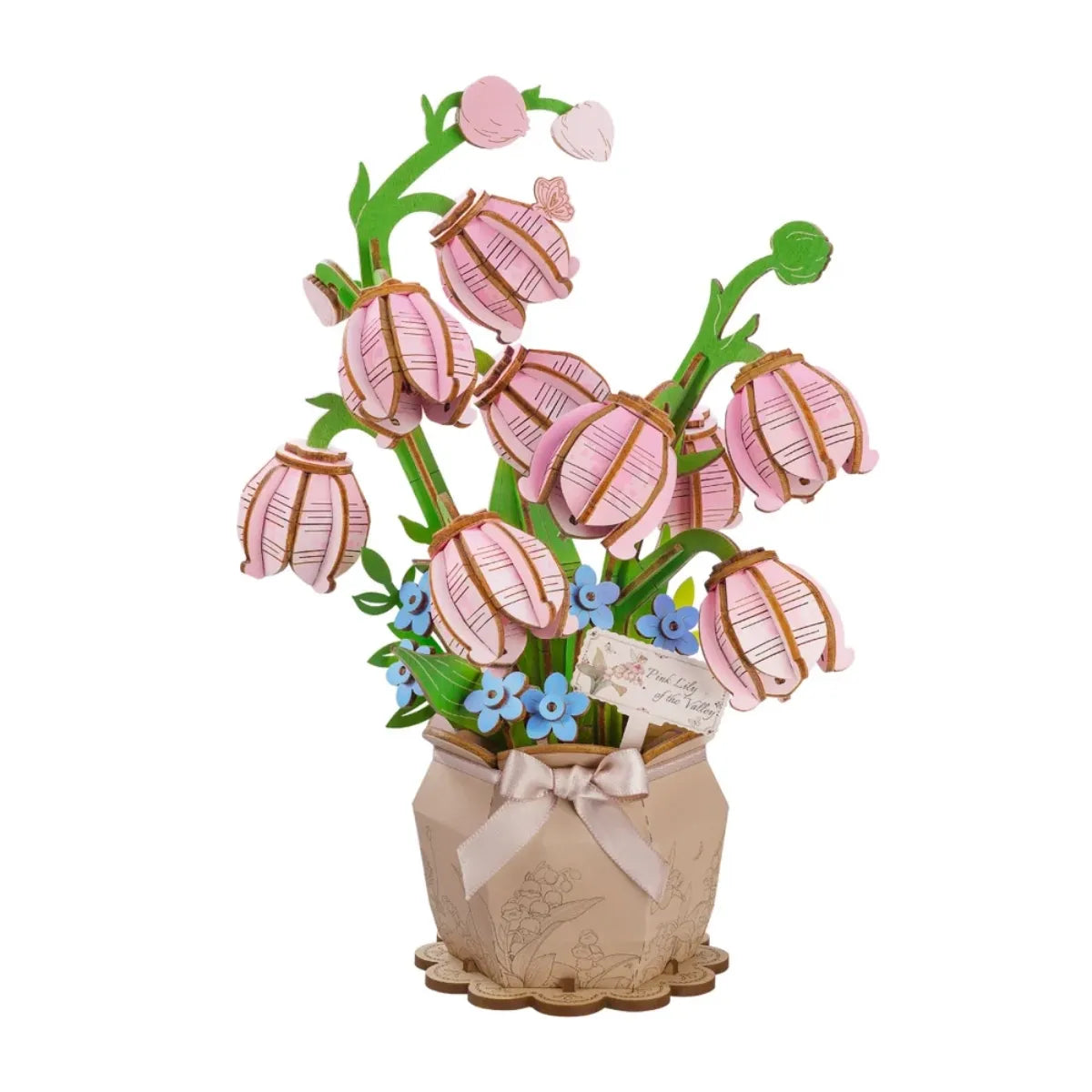 Pink Lily of the Valley DIY Wooden Bouquet Kit