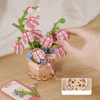 Pink Lily of the Valley DIY Wooden Bouquet Kit