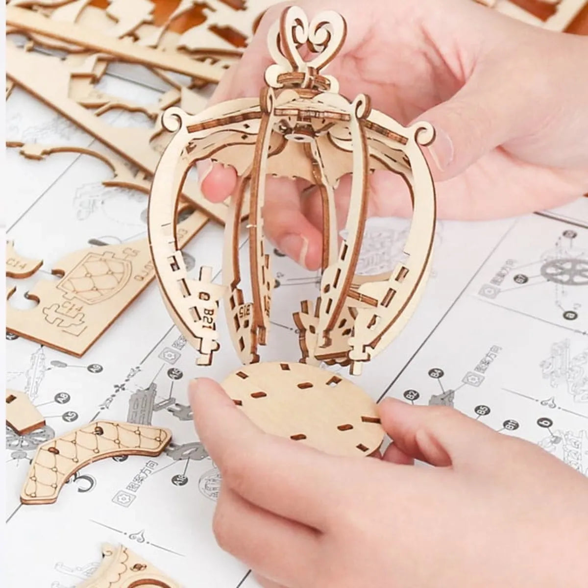 Pumpkin Cart 3D Wooden Puzzle