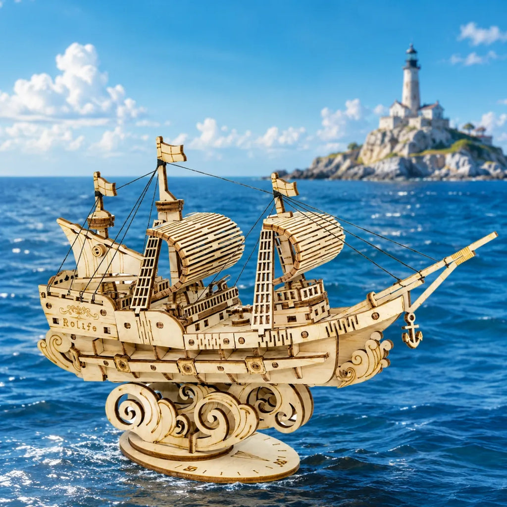 Sailling Ship Model 3D Wooden Puzzle
