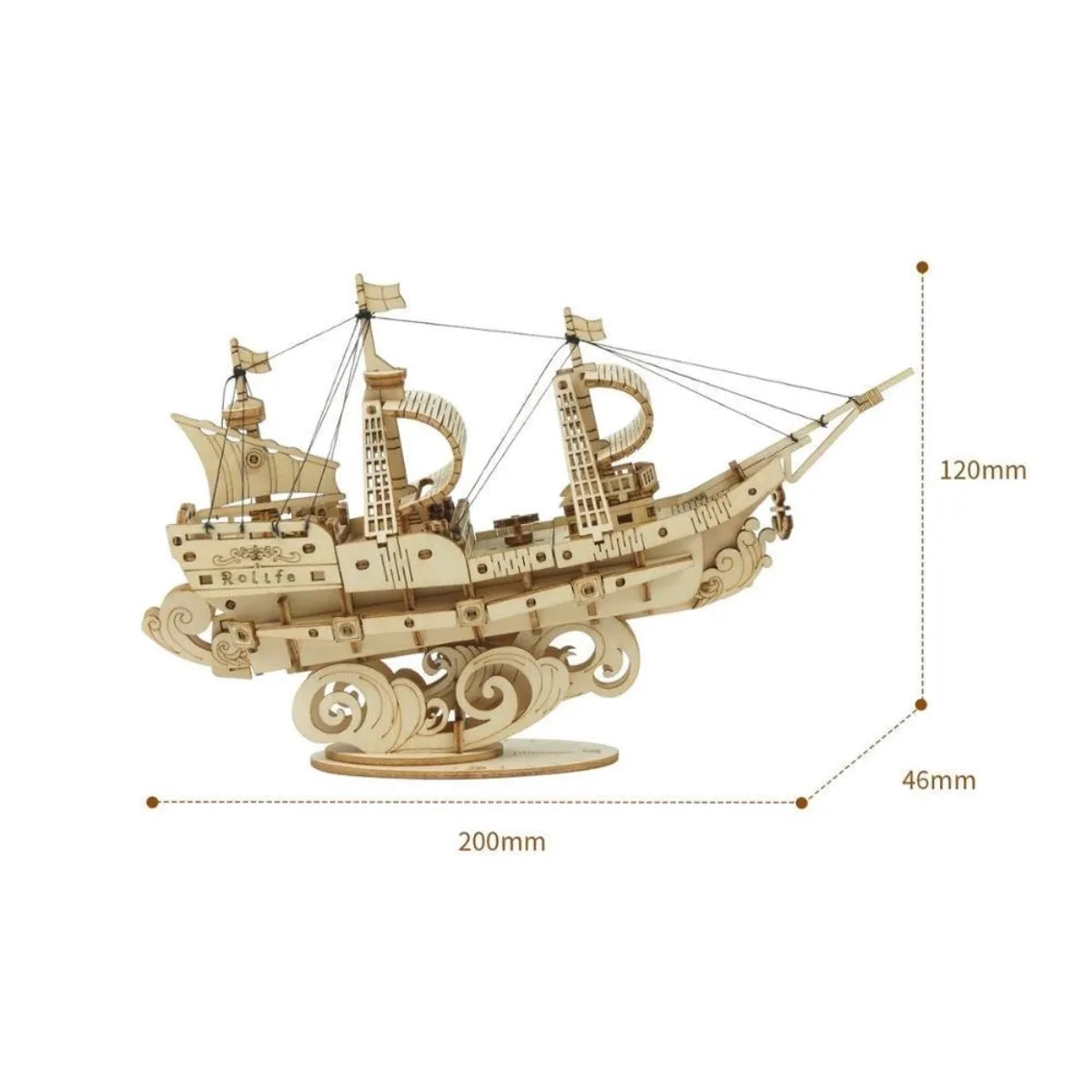 Sailling Ship Model 3D Wooden Puzzle