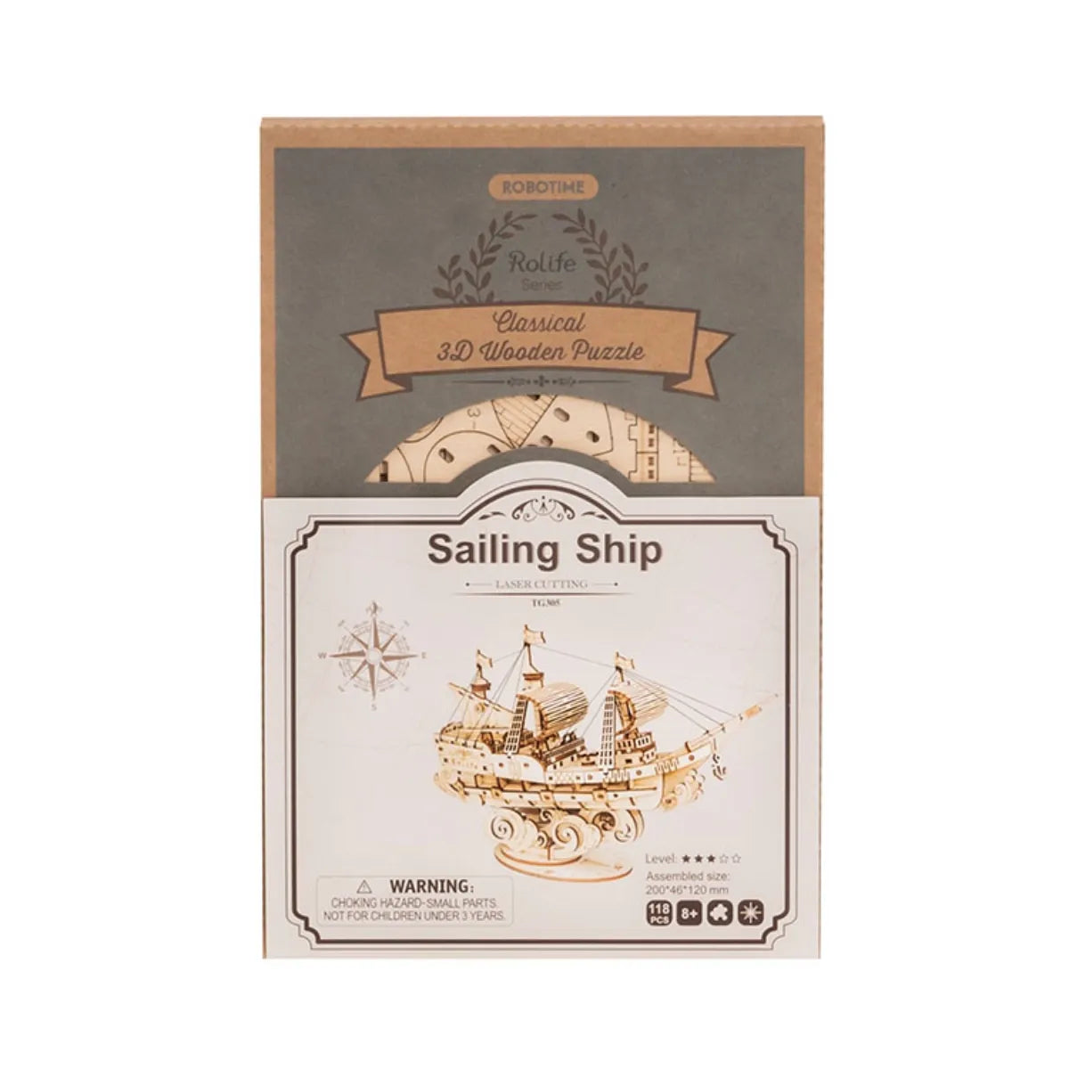 Sailling Ship Model 3D Wooden Puzzle