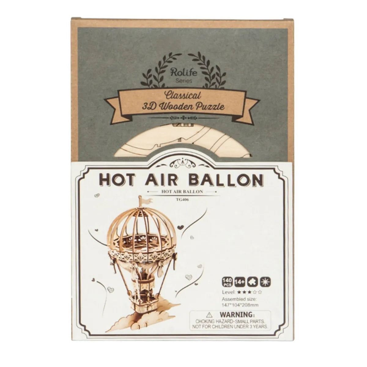 Hot Air Balloon 3D Wooden Puzzle
