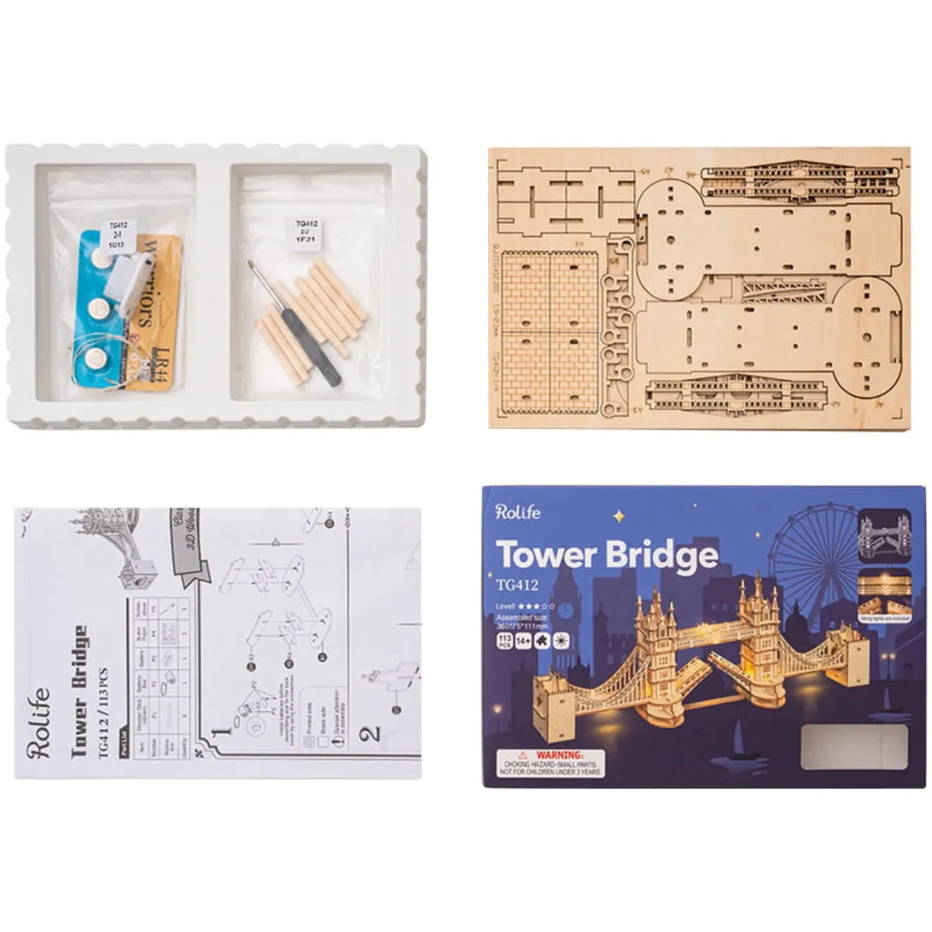 Tower Bridge 3D Wooden Puzzle