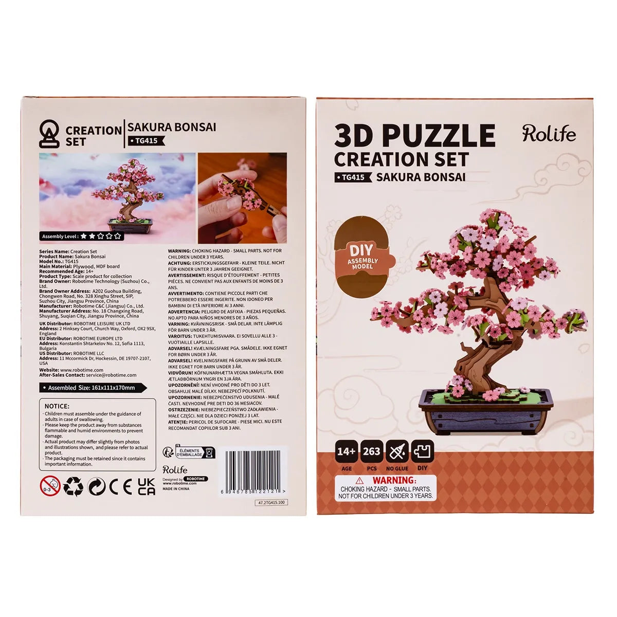 Sakura Bonsai DIY Wooden 3D Puzzle