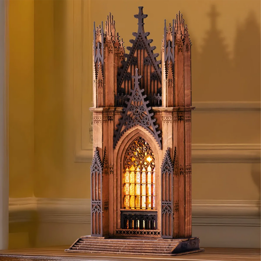 Twin-Tower Cathedral 3D Wooden Puzzle