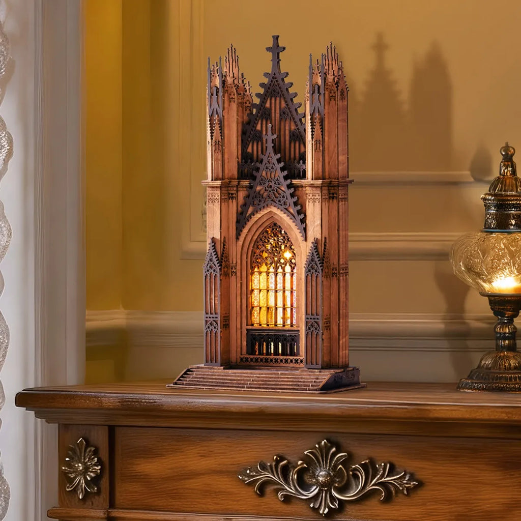 Twin-Tower Cathedral 3D Wooden Puzzle