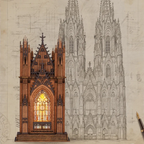 Twin-Tower Cathedral 3D Wooden Puzzle