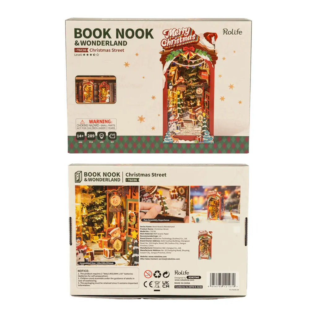 Christmas Street DIY Book Nook Kit