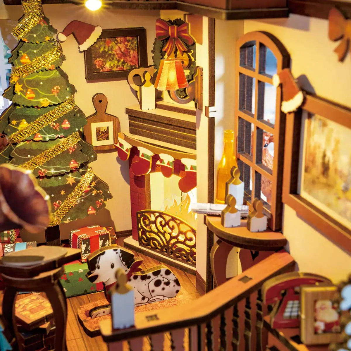 Christmas Indoor Scene DIY Book Nook Kit