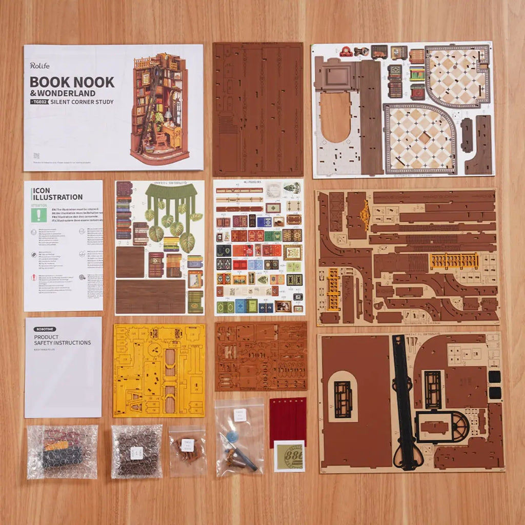 Silent Corner Study DIY Book Nook Kit