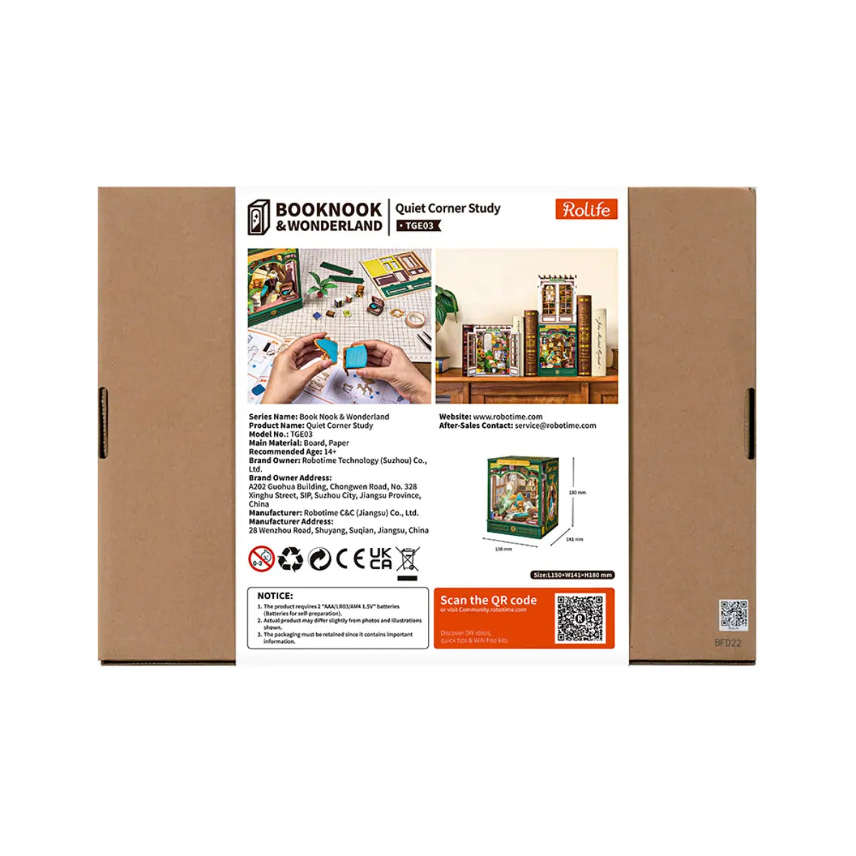 Quiet Corner Study DIY Book Nook Kit