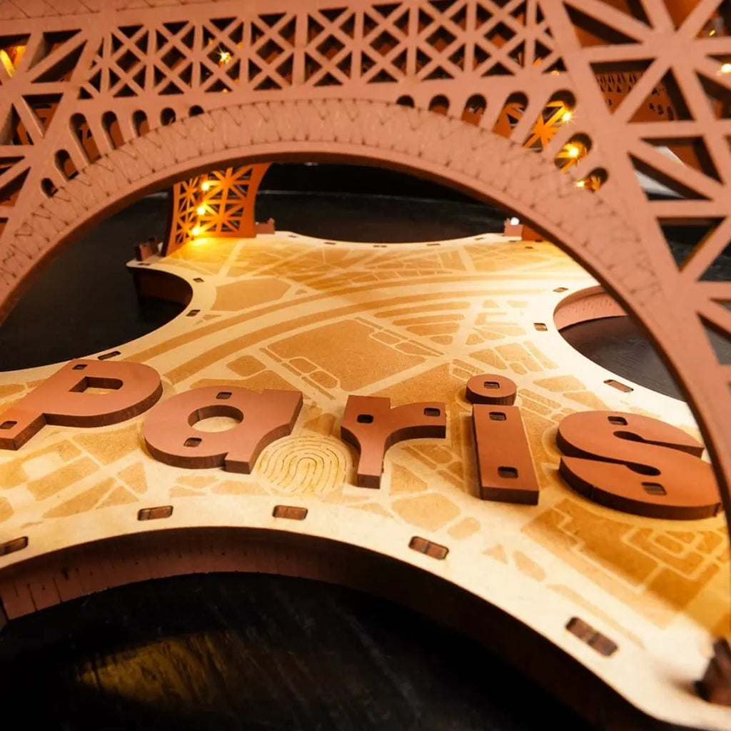 Night of the Eiffel Tower 3D Wooden Puzzle
