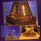 Night of the Eiffel Tower 3D Wooden Puzzle